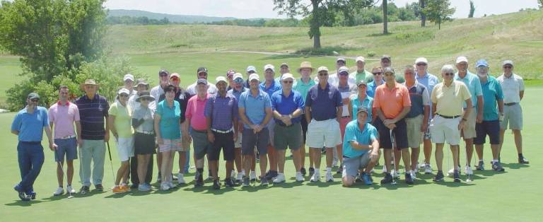 Golfers competing in the 2nd Crystal Springs Crystal Cup Tournament at Ballyowen Golf Club