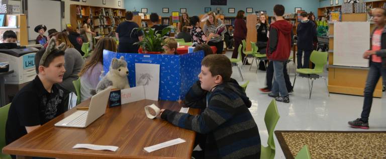 Lounsberry Hollow students host author's walk