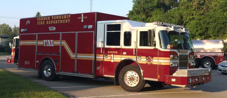 PHOTO BY DIANA GOOVAERTS Vernon Township fire trucks are shown.