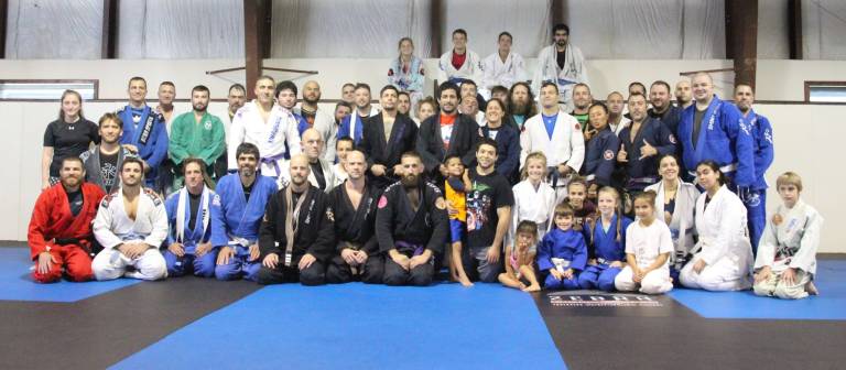 Miller Bros. hosts seminar, BBQ Students who attended the charity seminar received instruction from six BJJ Black Belts