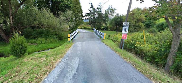 Bridge X-50, which carries Oil City Road over a branch of the Wallkill River in Wantage.