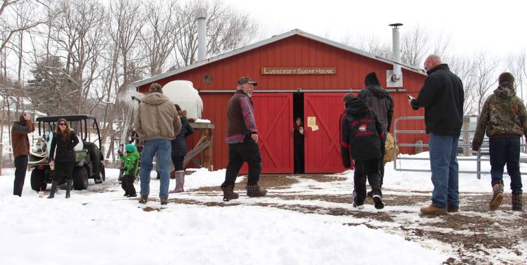 The Sugar Shack was open this weekend selling this years Maple Syrup at Lusscroft Farm and demonstrating the maple sugaring process.