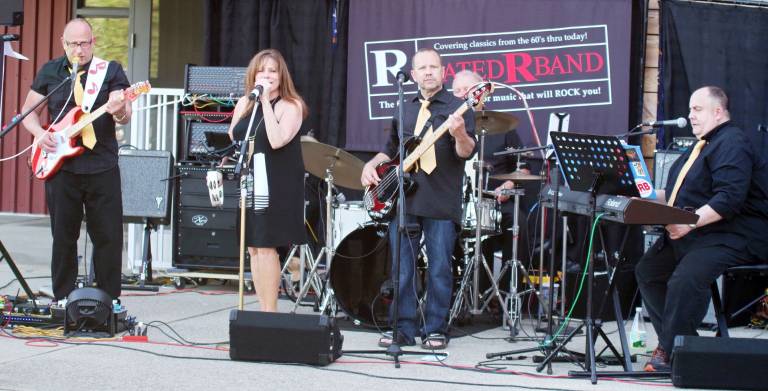 The Rated R Band based in North Jersey rock the stadium entrance.