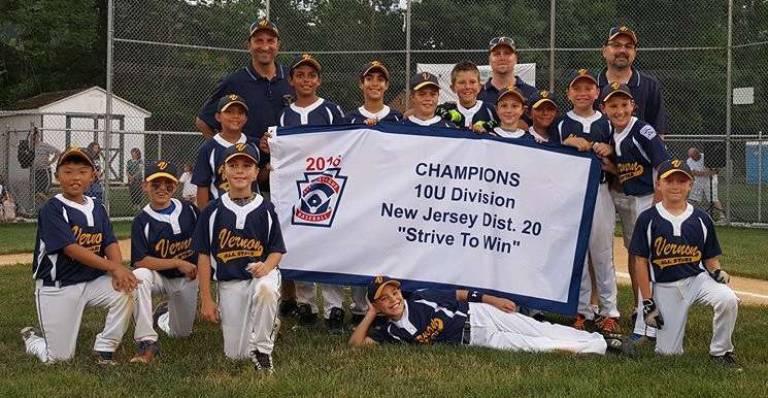 Vernon u10 All-Stars won the District 20 championship 12-2. Vernon went undefeated to win the title for the second year in a row. Next they travel for the Regional Finals in Dumont.