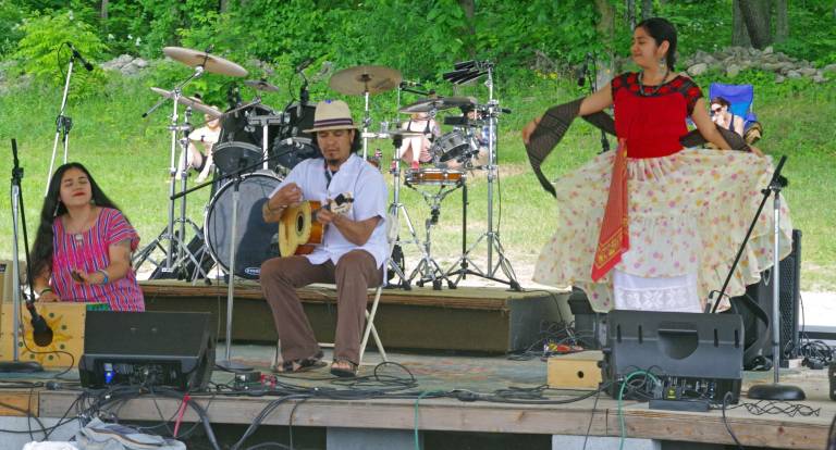 A Mexican ensemble performed later in the afternoon on the stage at Rickey Farm.