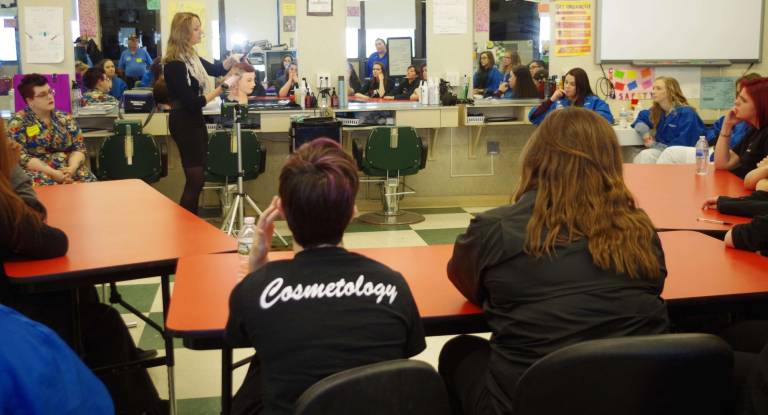 The 25 students in the cosmetology class will be doing the hair and makeup for 70 models, that will be appearing in the show.