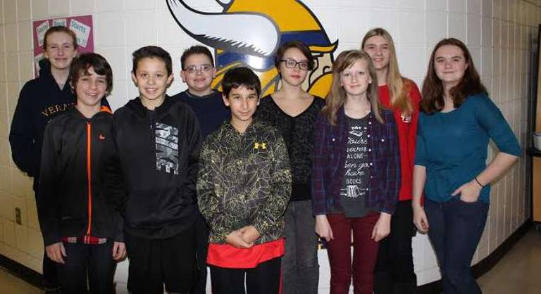 Pictured are Glen Meadow Middle School MathCounts (The National Math Club) group. The 4-team Mathletes are Jonah Moore, team Captain, 8th grade; Tara Mullaney, 7th grade; Zach Normandin, 8th grade; and Hannah Van Blarcom, 8th grade. The individual Mathletes are 7th-graders, Sarah Bollard, Kaitlyn Buurman, Joseph Cimo, Joseph Esposito, Jared Kulp and Nyah Selby.