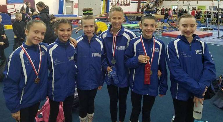 Junior Olympics team takes top three spots at sectionals Katie Hlywa, Cameron Volpe, Fiona Postas, Caroline Dietz, Megan Ward and Meghan Smith all qualified for the state championship in November.