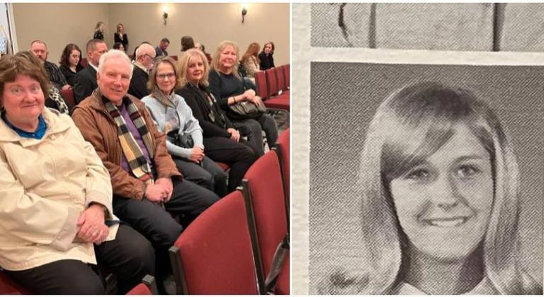 Franklin High School classmates attend the recent funeral of Elodie Edsall.