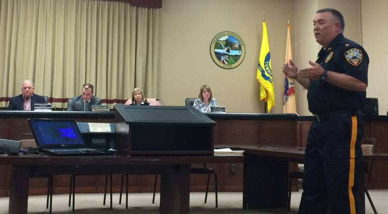 Vernon continues quest for boardwalk parking solution Vernon Police Chief Randy Mills explains to the council actions the police department has taken to manage the influx of visitors to the Appalachian Trail boardwalk on Route 517.