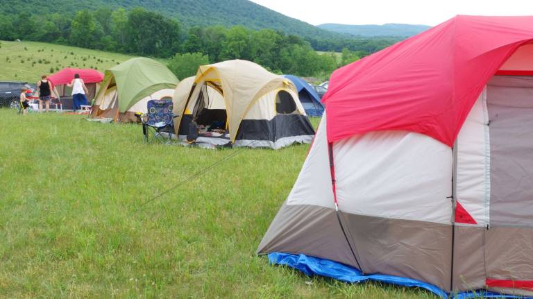 Overnight camping spaces were an option for many of the visitors.