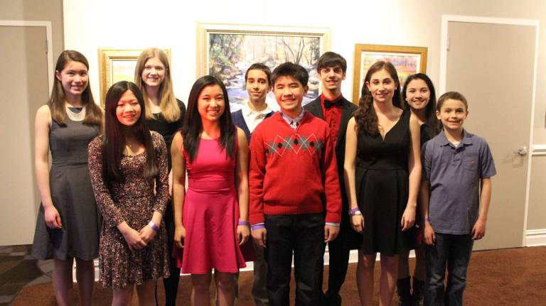 Photo provided (Front row) Rachel Leung, Amanda Cheng, Jake Cheng, Arianna Daniels and Aiden Guiliani. (Back row) Sophie Andrews, Jessica Barry, John Mullen, Adam Stark and Jessica Vogel.