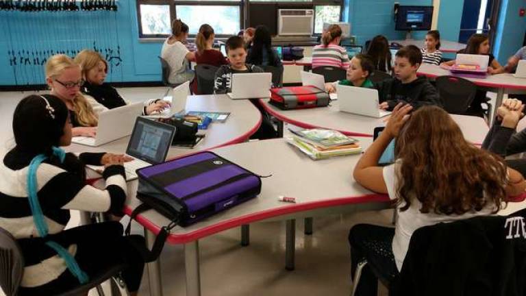 Students are using technology at Lounsberry Hollow as a means of gaining access to curriculum and instruction.