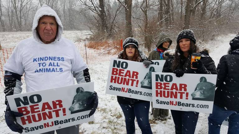 Jerry Mandel (left) taken at the December bear protest.