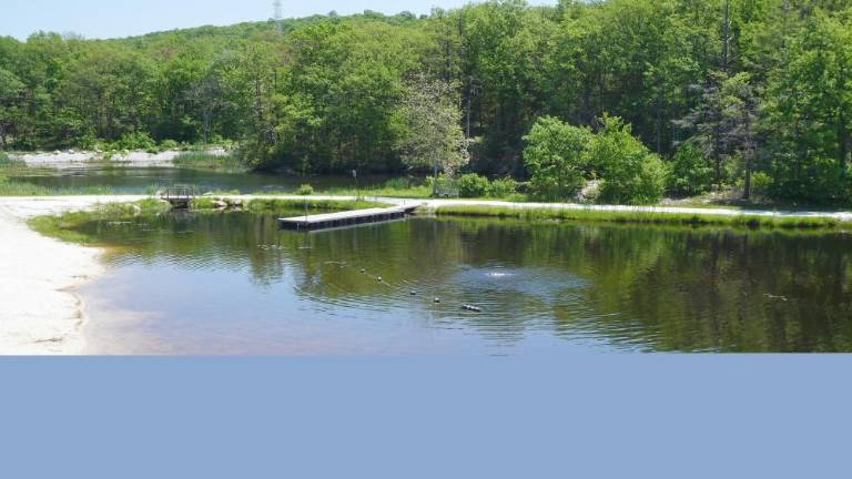Ogdensburg Council talks budgets, playing fields, and emergency notifications The council agreed out-of-town relatives of swim team participants will not be allowed on the beach or in the water at Heater’s Pond unless an Ogdensburg resident buys guest badges for them and monitors the guests. (Photo by Vera Olinski)