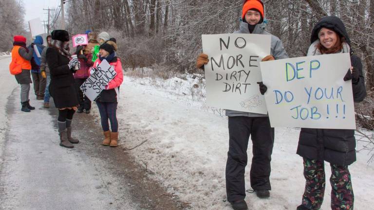 Residents protest illegal dumping in Vernon Residents protest illegal dumping in Vernon