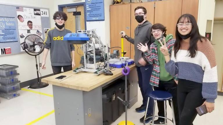 Sparta Robotics’ ‘Ring Leader’ team ranks 5th, heads to the States Hayden Budofsky, Tanner Mell ,Nick Ventresca, Sarah Bargfrede (Photo provided)