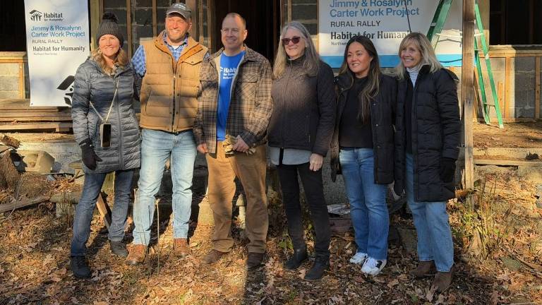 First Hope Bank launches initiative with Habitat for Humanity <b>From left, Pam Vreeland, COO, Habitat for Humanity Northwest New Jersey; Ben Eskow, CEO, Habitat for Humanity Northwest New Jersey; Dan Beatty, President & CEO, First Hope Bank; Kathy Halpin, Board President, Habitat for Humanity Northwest New Jersey; Patricia Klackowski, Community Program & Volunteer Manager, Pass It Along; Diane Taylor, President & CEO, Pass It Along.</b>