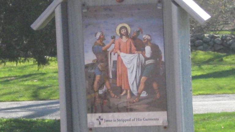 Church holds outdoor stations of the cross The 14 stations illustrate Jesus’ journey to Easter.