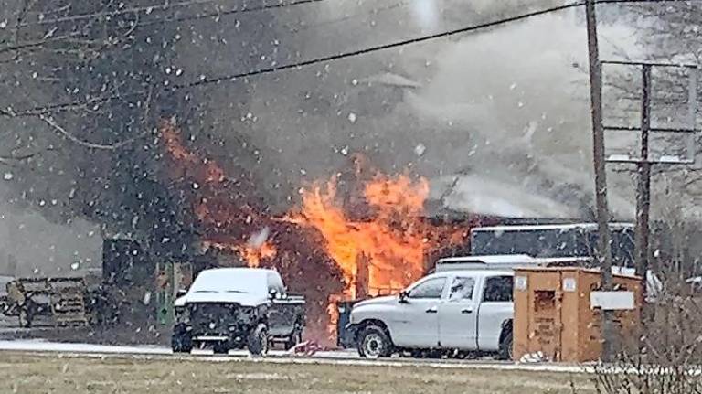 ‘Like a family member died’: Bob’s Crossroads a total loss after fire Fire at Bob's Crossroads Service at McCoy’s Corner in Wantage (Photo by Sheila Voelker)