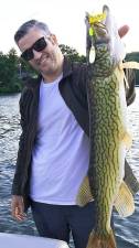 John D'Antonio of Hoboken caught a 30-inch pike in Lake Mohawk while visiting his aunt and uncle, Paul and Michelle Wiebel.