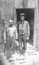 <b>John Allen Ramage, left, and Oscar Stoll at New Jersey Zinc Co. in Franklin in 1920. (Photos courtesy of Bill Truran) </b>