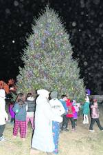 <b>Vernon Township lit its Christmas tree on Friday.</b>