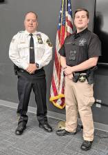 SO1 Sheriff Michael Strada, left, with new Sheriff’s Officer Dominic Solimando. (Photos provided)