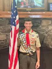 JackEdward Schmick, 17, is the 27th Eagle Scout in Troop 912 of Vernon. His Eagle Scout project was designing and making a patio area at the Glenwood Cemetery. JackEdward attends Sussex County Technical School. (Photos provided)
