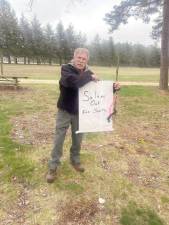 Mike Worwerk with Salem oak seedling (Photo provided)