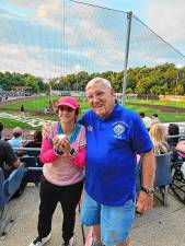 <b>Knights of Columbus Council 588 hosts 121 residents and staff of the Diocese of Paterson Catholic Charities Department for Persons with Disabilities at a Sussex County Miners baseball game Aug. 15. (Photos provided)</b>