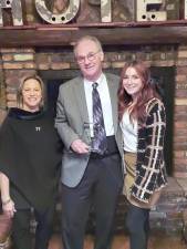 Mayor Ed Meyer of Sussex Borough poses with Tammie Horsfield, left, president of the Sussex County Chamber of Commerce, and his daughter Sarah.