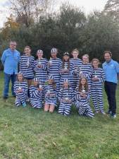 The U14 Vernon Hedgehogs soccer team defeated the Kittatinny Destroyers and Lenape Valley Daredevils to win the Mount Olive Halloween Tournament. They outscored their opponents, 4-1, in the two games. (Photo provided)