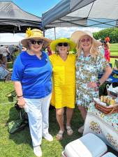 Lorraine Parker, Rhoda Seider and Kathy Esposito at Grayfields Polo Club. (Photo provided)