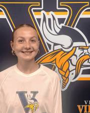 <b>Senior Abby Cawley</b> anchors the Vikings defense on the field hockey team.