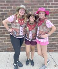 Kittatinny Regional High School’s three Drum Majors (Photo provided)