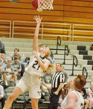 Wallkill Valley's Bella Ezzo tosses the ball towards the basket during a shot in the third period.