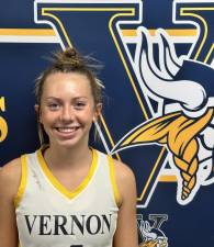 Junior Chloe DeBonta has been anchoring the defense for the Vernon Township High School field hockey team this year. (Photo provided)