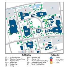 This is a map of SUNY Orange's Middletown campus.