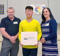 Brandon Lee is shown here with Alan McCullough (co-founder/director) and Rachel Helt (co-founder/CEO)