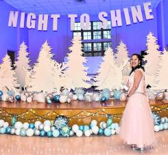 <b>Corey Sandrue of Frankford stands in front of the stage. </b>