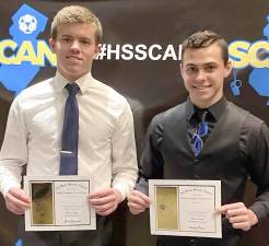 Seniors Ryan Lally (left) and Caleb Gibson (right) were selected to the NJ Coaches Association All-State Teams.Lally was first-team Section II and Caleb was thiird-team Section II.