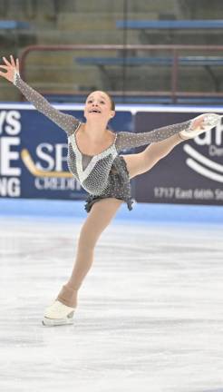 Paige Parlapiano of Sparta won the bronze medal in the 2024 Eastern Sectional Singles Final ice skating competition. (Photos provided)