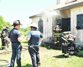 Fire Training in progress.