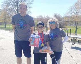 L-R: Hardyston Elementary School- Physical Ed teacher Mr. Bennett, Chase Diaz, and Physical Ed teacher Mrs. Kasa.