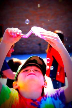 Bubble blowing for Autism