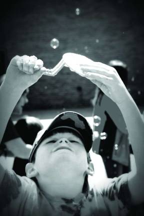 Bubble blowing for Autism