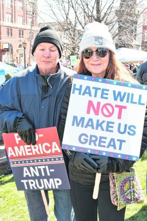 Jim and Kelly Bolton of Sussex attended the rally.