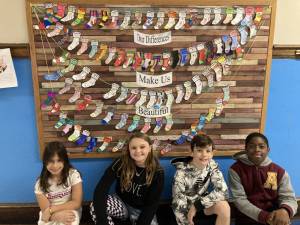 Wantage Elementary students chose artwork to create their own galleries. Photos provided.
