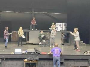 Students prepare for the upcoming showcase of visual and performing arts at Sussex County Community College.